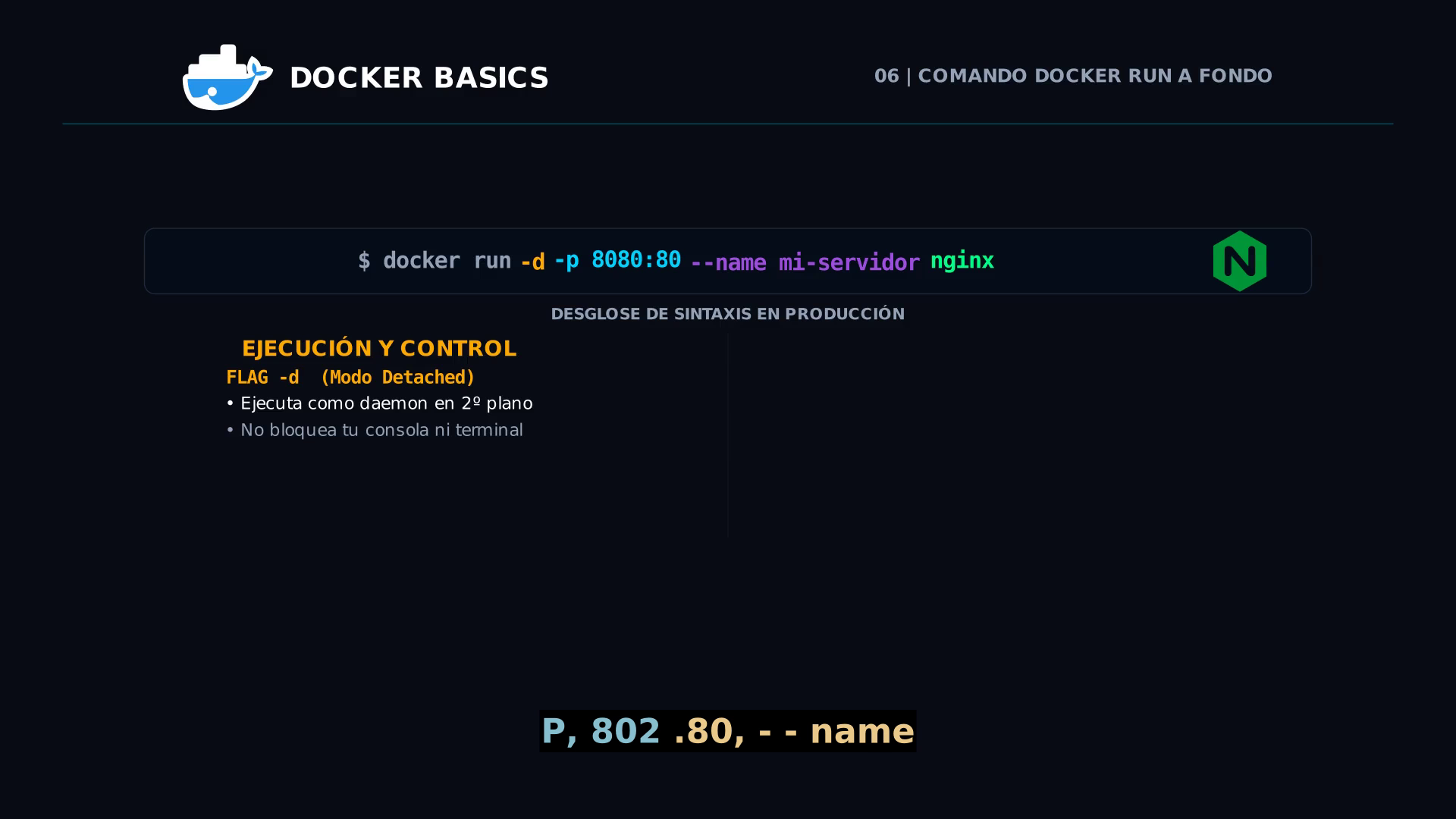 Práctica en terminal: Lanzando un servidor Nginx con mapeo de puertos